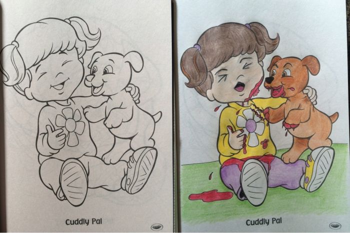 Coloring Book Images That Were Turned Into Something Hilariously Horrifying (25 pics)