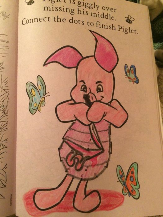 Coloring Book Images That Were Turned Into Something Hilariously Horrifying (25 pics)
