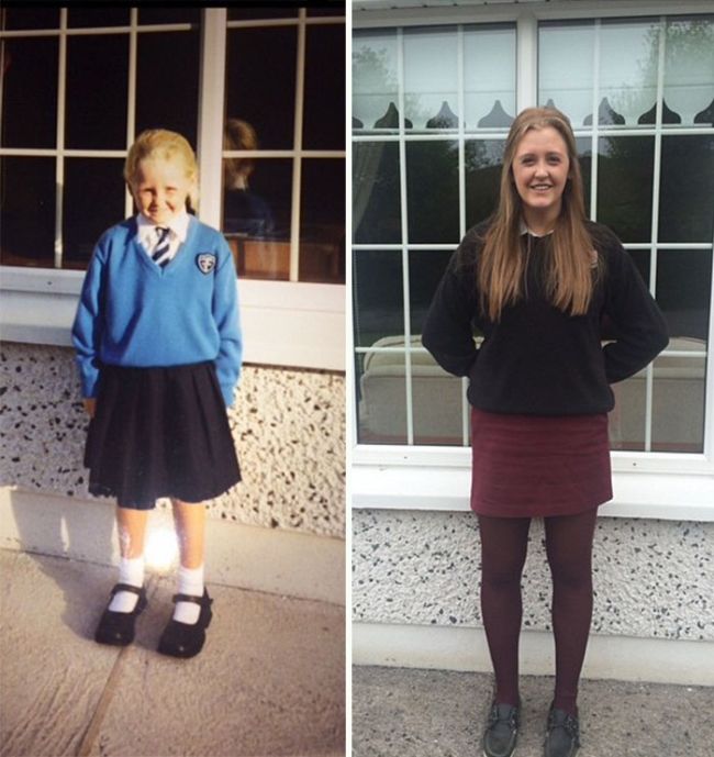 Photos From The First Day Of School Compared To The Last Day Of School (25 pics)