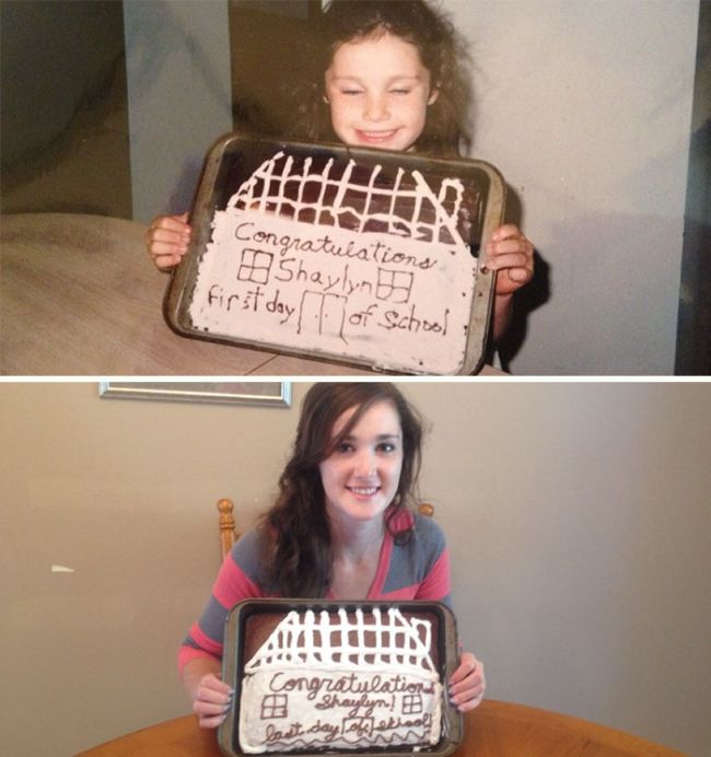 Photos From The First Day Of School Compared To The Last Day Of School (25 pics)