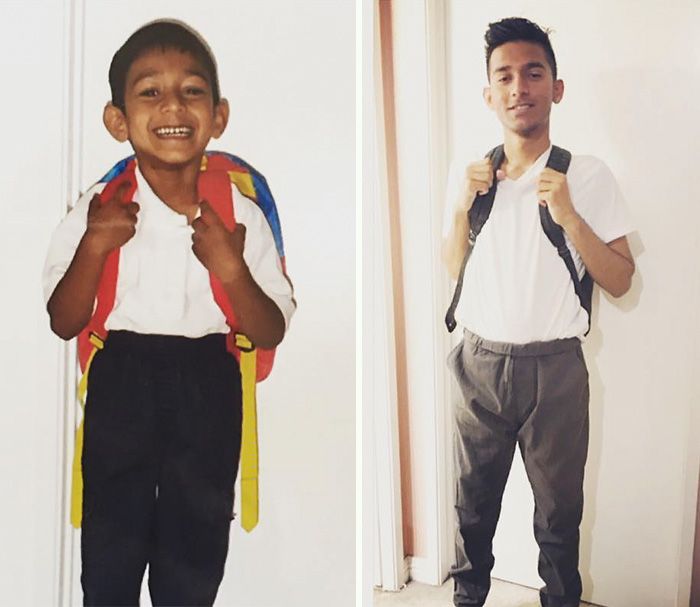 Photos From The First Day Of School Compared To The Last Day Of School (25 pics)