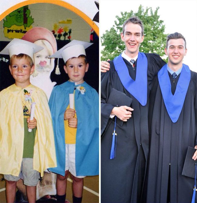 Photos From The First Day Of School Compared To The Last Day Of School (25 pics)