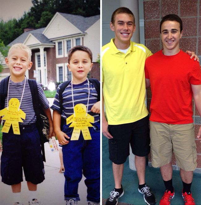 Photos From The First Day Of School Compared To The Last Day Of School (25 pics)