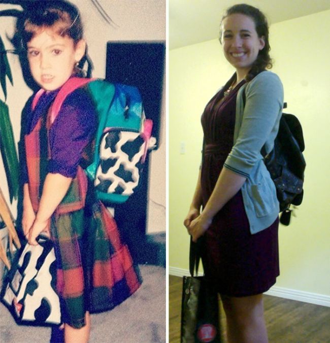 Photos From The First Day Of School Compared To The Last Day Of School (25 pics)