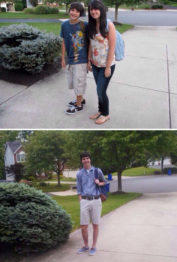 Photos From The First Day Of School Compared To The Last Day Of School (25 pics)