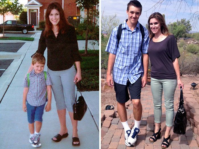 Photos From The First Day Of School Compared To The Last Day Of School (25 pics)