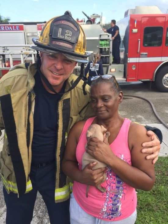 Firefighters Resuscitate Adorable Puppy Found In House Fire (4 pics)