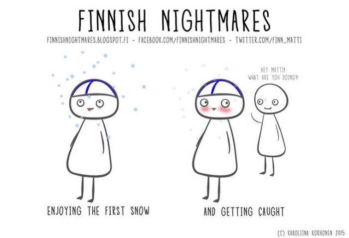 A Collection Of Finnish Nightmare Illustrations That Even Non-Finns Can Understand (51 pics)