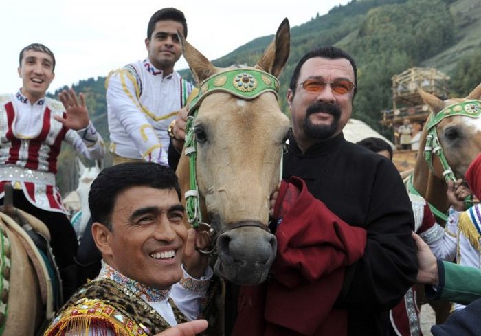 Steven Seagal Attends World Nomad Games In Kyrgyzstan (30 pics)