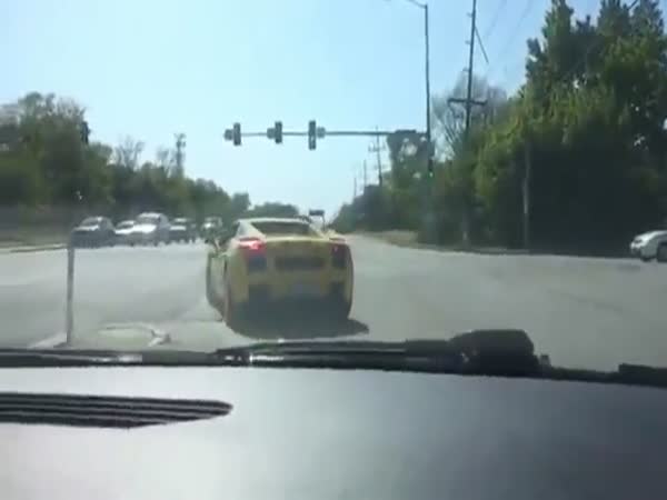 Douche In A Lambo Gets Instant Karma For Showing Off