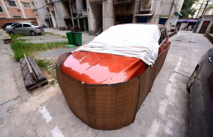 Drivers In This Chinese City Are Rat-Proofing Their Cars (8 pics)