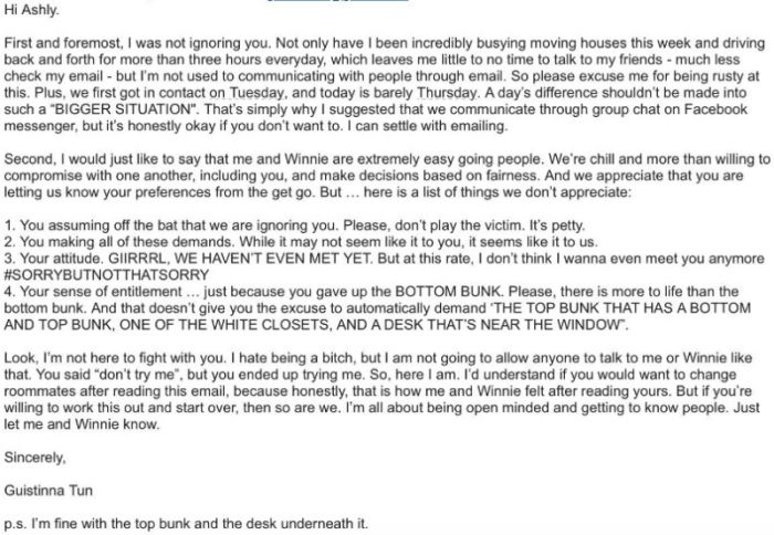 UCLA Freshmen Receives Crazy Letter From Her Roommate She Hasn’t Met Yet (4 pics)
