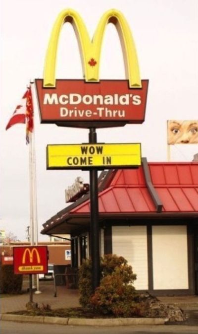 The Funniest Fast Food Signs In The History Of Fast Food Signs (20 pics)