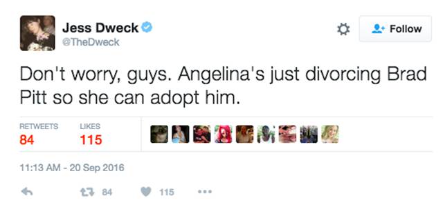 The Funniest Twitter Reactions To Angelina Jolie And Brad Pitt’s Divorce (25 pics)