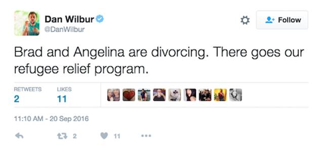 The Funniest Twitter Reactions To Angelina Jolie And Brad Pitt’s Divorce (25 pics)