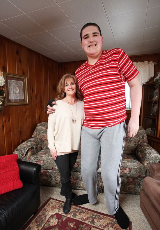 The World's Tallest Teenager Just Can't Stop Growing (13 pics)