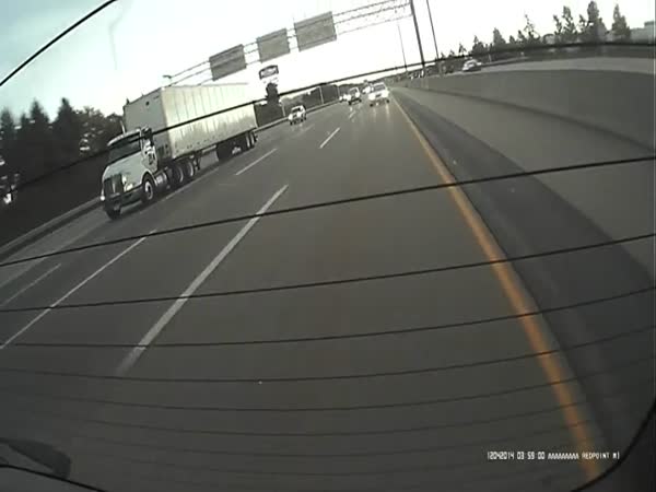 Semi Truck Plows Into Stopped Cars On Highway