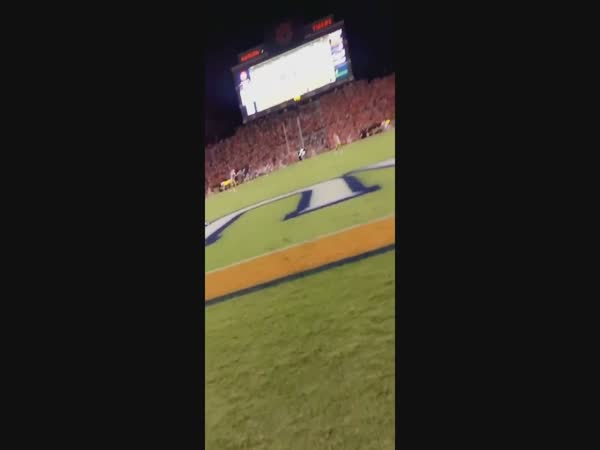 Girls Catches Opening Kickoff With Her Face
