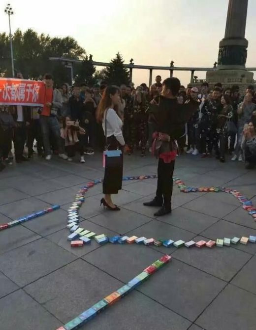 Chinese Man Declares His Love With 999 Boxes Of Condoms (5 pics)