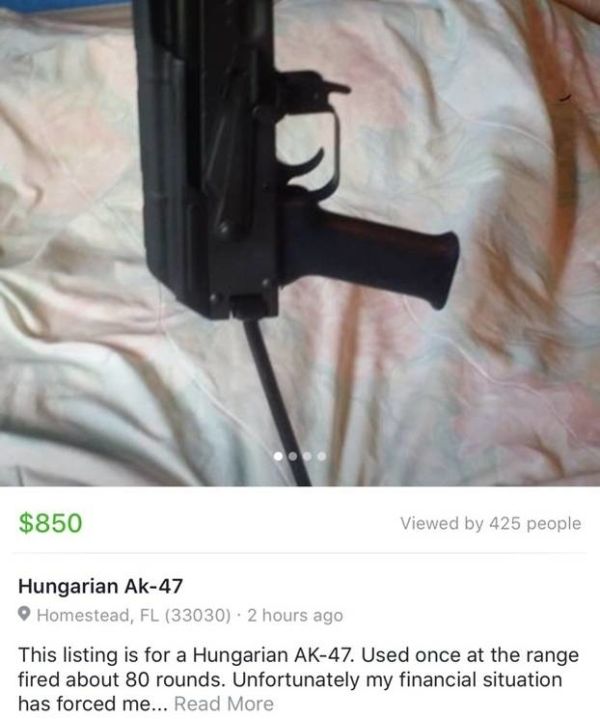 Guns, Drugs And More Illegal Items Being Listed On The Facebook Marketplace (4 pics)