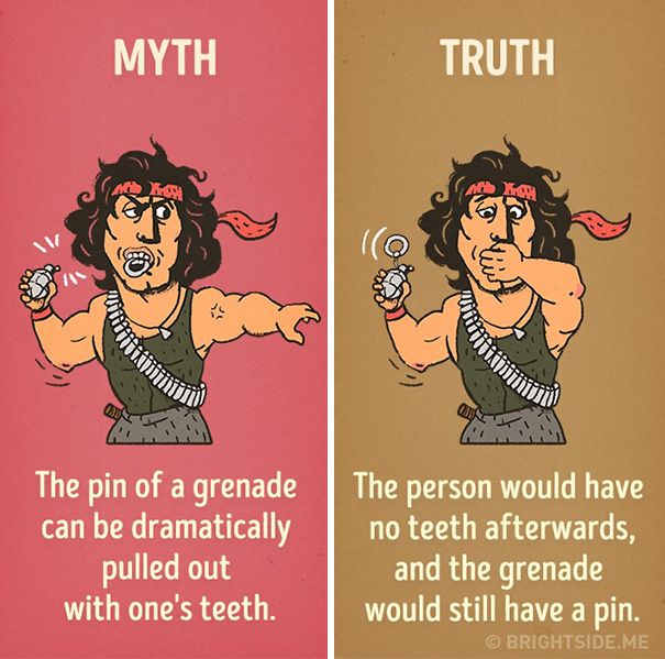 Hollywood's Most Common Movie Myths Debunked (12 pics)