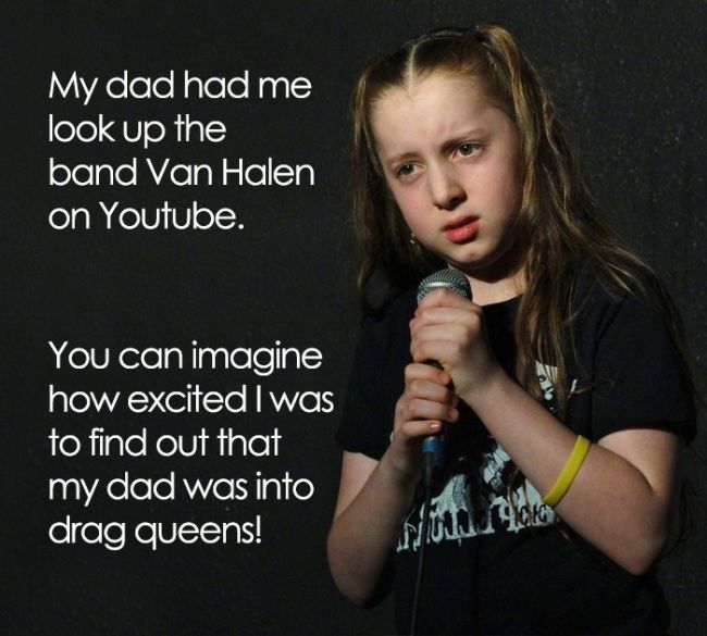 This 11-Year-Old Comedian Has Some Hilariously Inappropriate Jokes (10 pics)