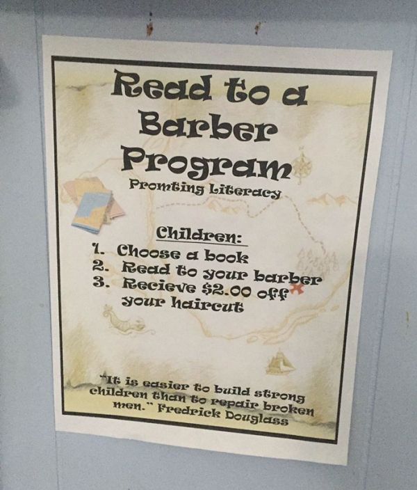 This Barbershop Will Give Kids A Discount If They Read (7 pics)