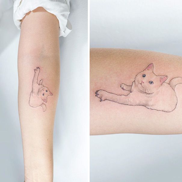 Awesome Tattoo Ideas For All The Cat Lovers Out There (35 pics)