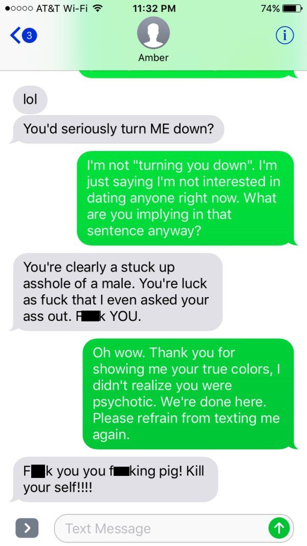 Girl Goes Nuts After Guy Rejects Her Via Text (3 pics)