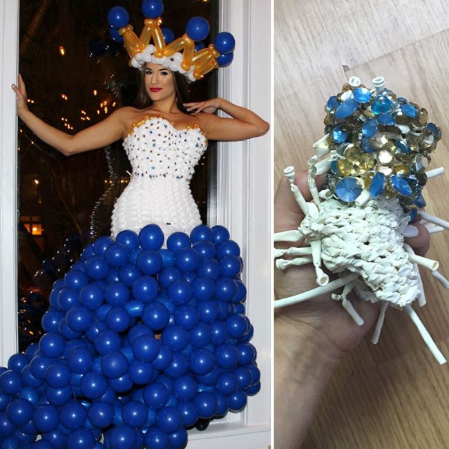 See What This Artist's Balloon Dresses Look Like A Month Later (4 pics)