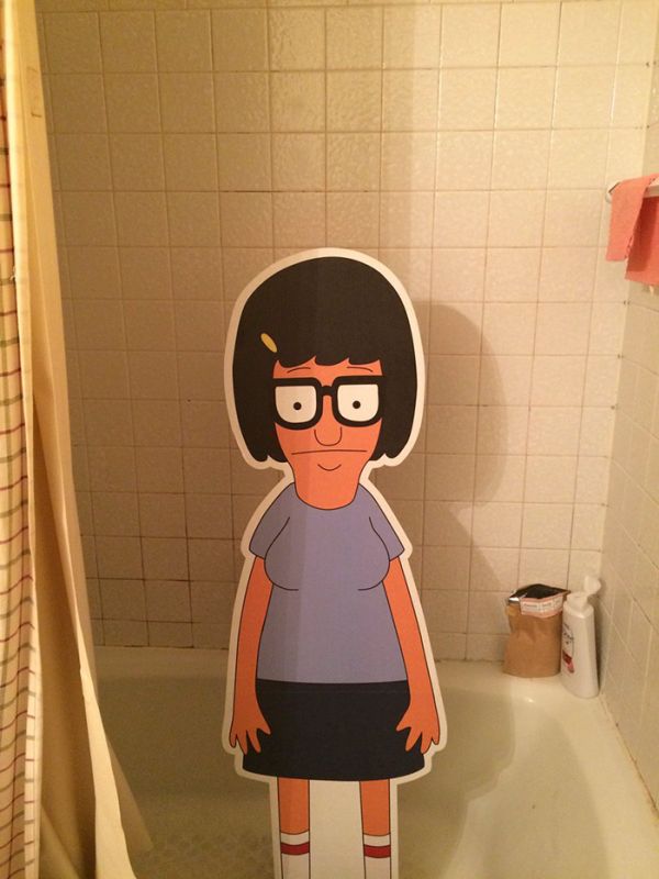 Siblings Prank Each Other By Hiding Tina Belcher Cutout Around The House (5 pics)