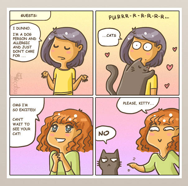 Amusing Comics About What Life Is Like When You Live With A Cat (60 pics)