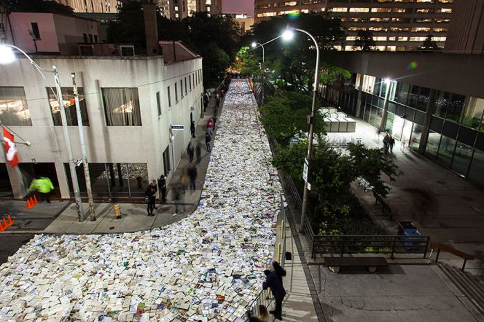 The Streets Of Toronto Have Been Flooded With Books (8 pics)