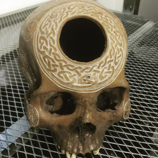 Meet The Man That Turns Human Skulls Into Art (14 pics)