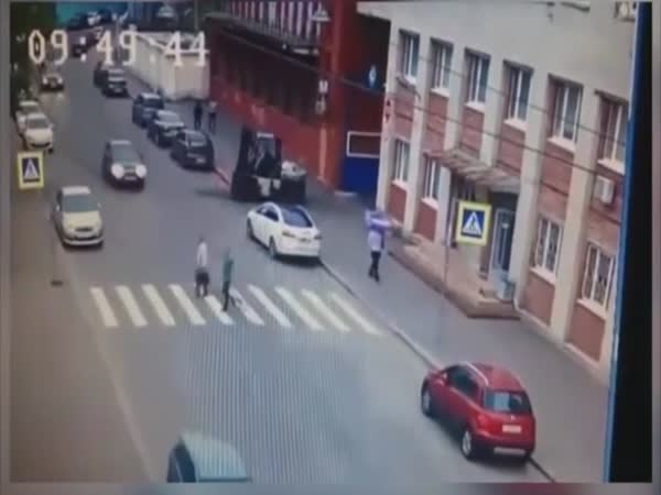 Lucky Pedestrian