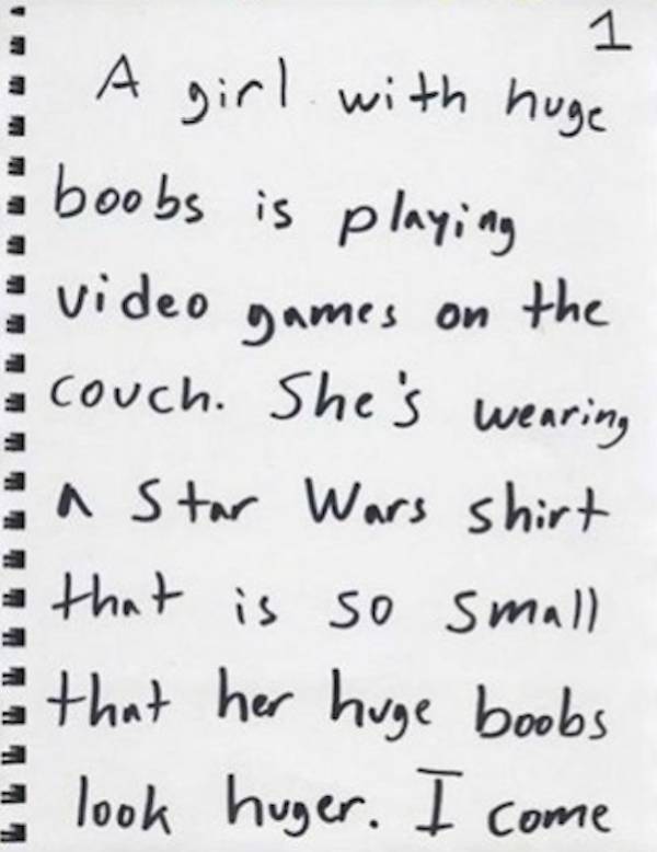 Little Kid Writes A Hilarious Story Titled Best XXX Ever (8 pics)