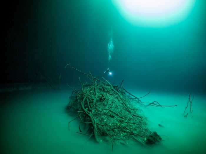 British Diver Finds Bizarre Underwater Lake Hidden In A Cave (6 pics)