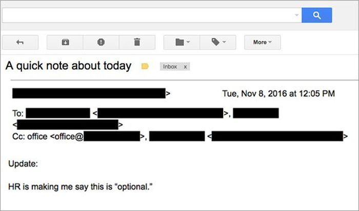 Boss Sends Out Epic Memo On Election Day (2 pics)