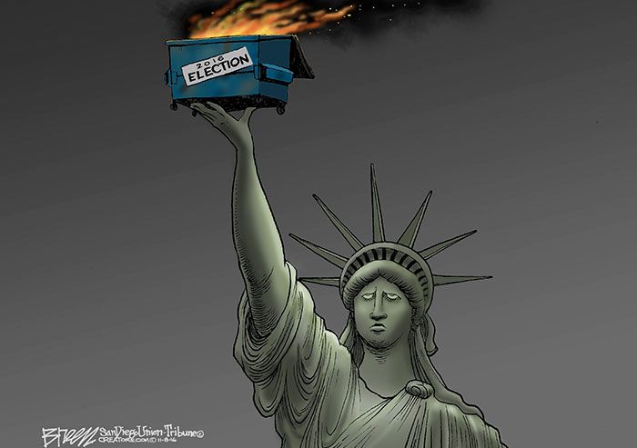 Cartoonists Around The World React To Donald Trump Becoming President (41 pics)