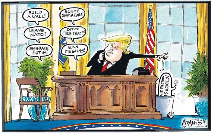 Cartoonists Around The World React To Donald Trump Becoming President (41 pics)