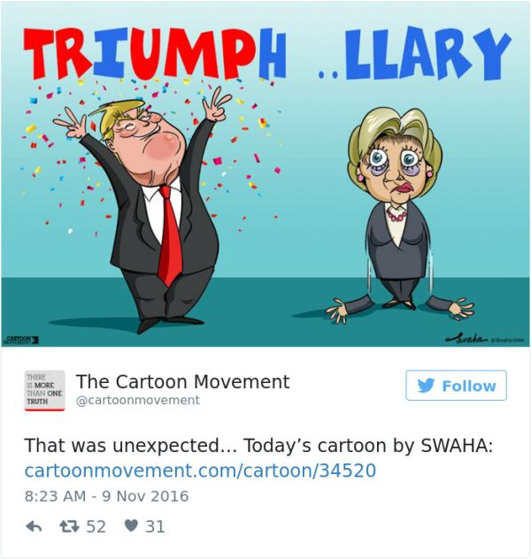 Cartoonists Around The World React To Donald Trump Becoming President (41 pics)