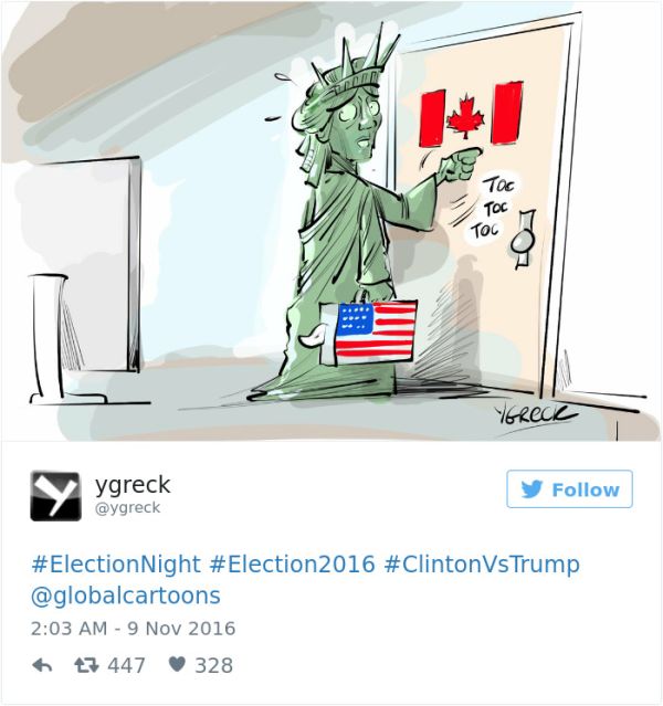 Cartoonists Around The World React To Donald Trump Becoming President (41 pics)