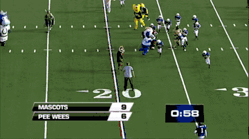 Mascots Take On Football Players In Awesomely Amusing Gifs (17 gifs)