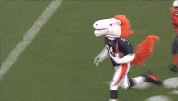 Mascots Take On Football Players In Awesomely Amusing Gifs (17 gifs)