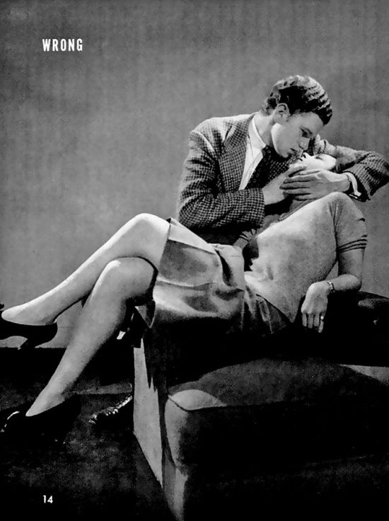Guide From The 1940s Reveals The Correct Way To Kiss (4 pics)
