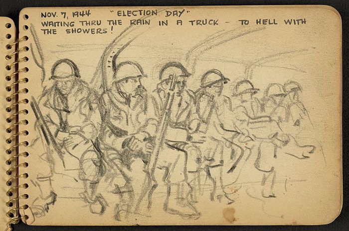 Soldier's Sketchbook Shows World War II Through The Eyes Of An Architect (29 pics)