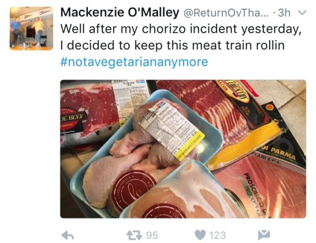 Vegetarians Have A Tough Time Resisting The Sweet Taste Of Meat (5 pics)