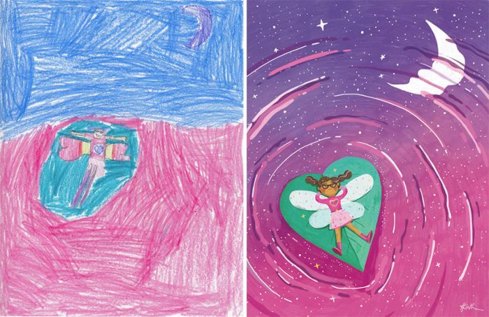 Artists Recreate Kids’ Monster Doodles In Their Unique Styles (35 pics)