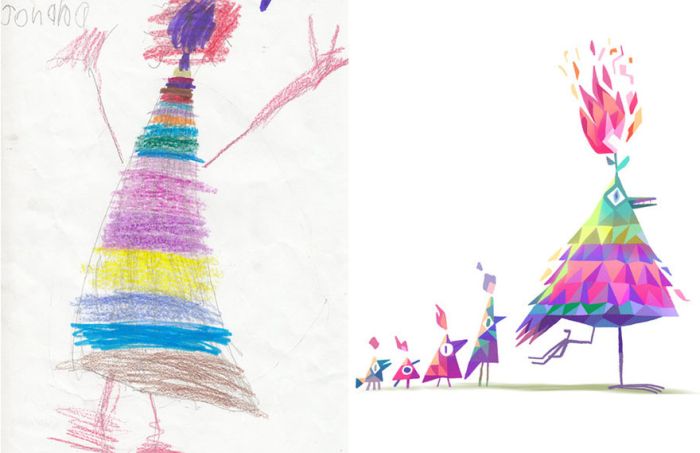 Artists Recreate Kids’ Monster Doodles In Their Unique Styles (35 pics)