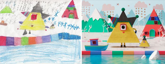 Artists Recreate Kids’ Monster Doodles In Their Unique Styles (35 pics)